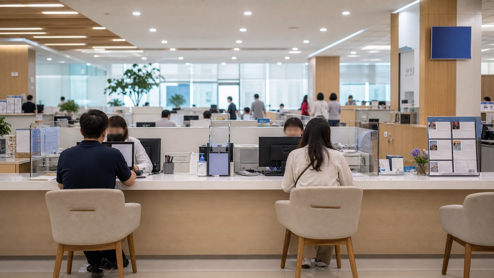아산시청 전경과 시민 서비스